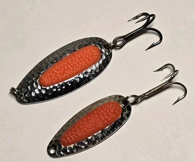 2 cucharas Blue Fox Orange Pixee con señuelo de pesca con saco de huevos 7/8 OZ y 1/2 OZ Foto 1 de 2