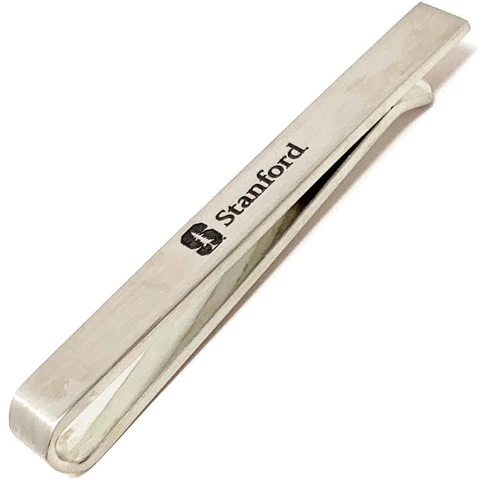 Stanford University Tie Clip Silver Tie Bar Gift Set Cover