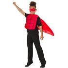 Superhelden-Umhang mit Maske und Brustpanzer Rot Outfit Comicfigur Comic Umhang