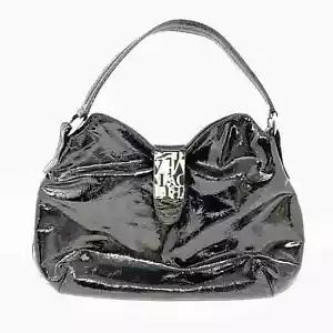 Bruno Magli Black Leather Hobo Purse Handbag Made in Italy - Picture 1 of 8