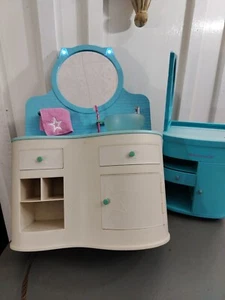 American girl bathroom vanity retired American Girl Doll Hair Salon/spa caddy 2p - Picture 1 of 13