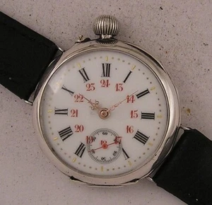 Superb 130 Years Old Cylindre 1890's French Silver Wrist Watch A+ Fully Serviced - Picture 1 of 3
