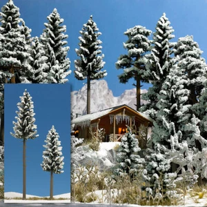 Busch H0 6153 2 verschneite Hochstammfichten - NEU - Bild 1 von 1