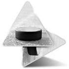 2 x Triangle Stickers  10cm - BW - Ice Hockey Puck Skater Game  #36135