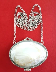 Bandolera Shell Madreperla Bolso de Hombro Cadena Cena Noche Dama 5" - Imagen 1 de 19