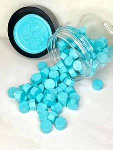 100 Stück Bahama blau versiegeln Wachsperlen - Bild 1 von 3