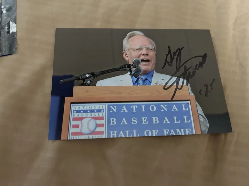 Foto firmada por Gary Thorne 4x6 autógrafo de anunciante de los Mets de Nueva York Baltimore Orioles Foto 1 de 1