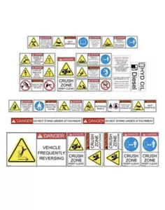 Telehandler Decal General Safety & Warnings Complete Decal Set - Picture 1 of 3