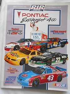  OLD RICHMOND INTERNATIONAL SPEEDWAY PONTIAC 400-BK & TICKETS-MARCH1,2,3,-1996 - Picture 1 of 2