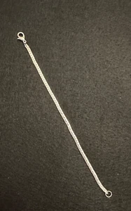 Used Silver-tone 6" Thin Flat Bracelet - Picture 1 of 2