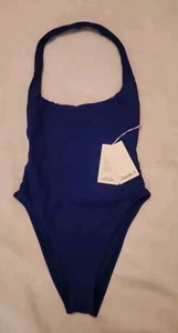 NWT Vitamin A Alia One Piece Swim Dk Blue 10 Large New! - Picture 1 of 12