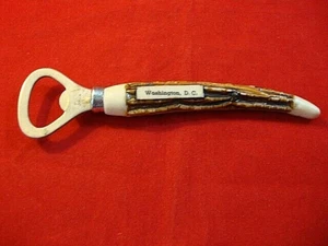 Vintage Souvenir - Flaschenöffner mit Hirschgeweihgriff - Washington, D. C. - Bild 1 von 6
