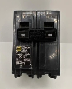 USED Square D HOM230, 30A, 120/240V, 2-Pole, 10kA,Circuit Breaker, Plug-In - Picture 1 of 6