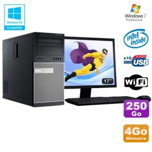Lot PC Tour Dell 790 G630 2.7Ghz 4Go Disque 250Go DVD WIFI Win 7 + Ecran 17" - Photo 1/1