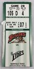 MiLB 1998 06/07 Norfolk Tides at Buffalo Bisons Baseball Ticket Stub