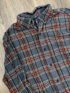 Camisa de franela L.L Bean para hombre ligeramente ajustada a cuadros abotonada talla mediana - Imagen 1 de 5