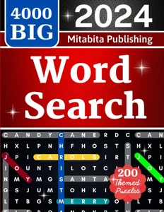 4000 BIG Word Search for Adults: Large Print (200 Themed Puzzles): Relaxing Big  - Picture 1 of 8