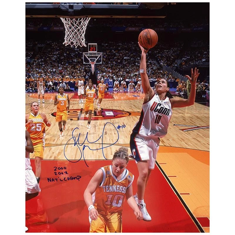 Sue Bird Autographed and Inscribed 2000 2002 Natl Champ UCONN Layup 16x20 Photo - Image 1 of 1