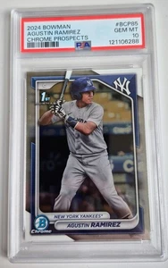 2024 Bowman Augustin Ramirez 1st Bowman Chrome PSA 10 GEM MINT - Marlins/Yankees - Picture 1 of 2