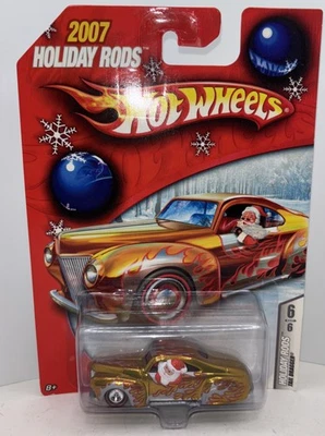 Hot Wheels 2007 Holiday Rods Tail Dragger 6/6 Collectors Santa Real Riders - Image 1 of 4