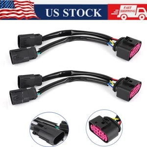 2x arneses de conversión carcasa cuádruple a faro proyector para Dodge Ram 09-18 - Imagen 1 de 6