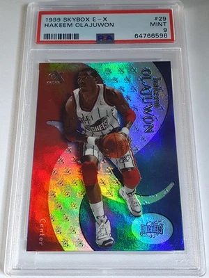 1999 Skybox E-X Hakeem Olajuwon #29 HOLO Foil - PSA 9 (POP 9) - Imagem 1 de 2