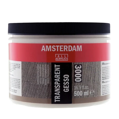 ROYAL TALENS DEUTSCHLAND Amsterdam Gesso Grundierung transparent Acrylfarben Ölfarben Leinwand Holz 500 m
