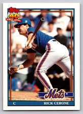 1991  Topps Traded #21T Rick Cerone New York Mets
