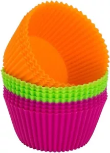 Silicone Muffin Cases, Extra Large 11cm Giant Cupcake Moulds Baking, Non-Stick - Picture 1 of 9