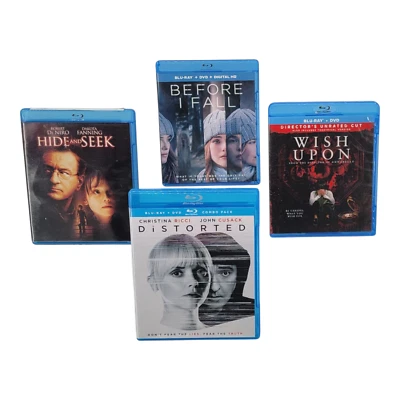 Distorted Hide and Seek Before I Fall Wish Upon Suspense 4 Blu-ray DVD Bundle - Image 1 of 4