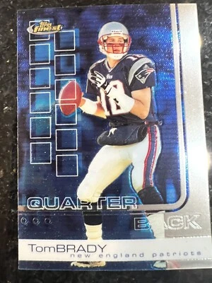 2002 Topps Finest Chrome Tom Brady 2nd Year NM/M #50 New England Patriots - Image 1 of 3
