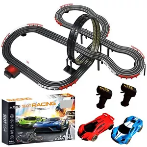 Large Electric Remote Control Slot Car Racing Track Set Kids Toy Race Game JJ113 - Picture 1 of 10