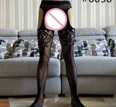 Herren Strumpfhose Pofrei Straps Unterwäsche Sissy Männer Dessous Netz Ouvert - Bild 1 von 2