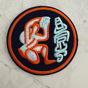 Aquarius Zodiac Sign Patch Black Orange-Trim Sewing & Craft Embroidered Sew-On - Picture 1 of 3