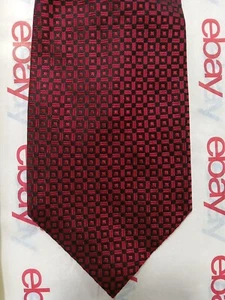 RED/BLACK 100% SILK PIERRE CARDIN PREOWENED USED NECKTIE TIE - Picture 1 of 6