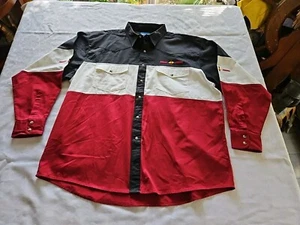 VTG Wrangler Western Shirt EMBROIDERED AZTEC Pearl Snap MAROON BLACK XXL 2X - Picture 1 of 11