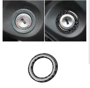 Carbon Fiber Ignition Switch Frame Cover Trim For Ford Mustang 2009-2013 - Imagen 1 de 9
