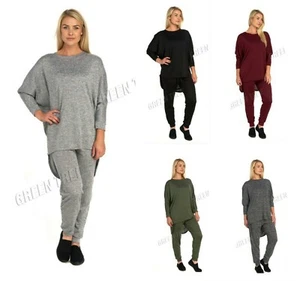 Ladies Womens 2 Piece Track Suit Set Top & Bottoms Casual Loungewear joggers - Picture 1 of 16