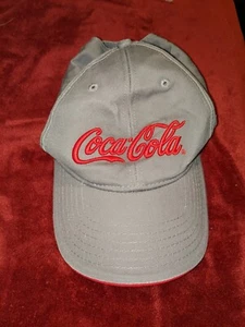 Coca-Cola Adjustable Gray Red Hat Embroidered Coke Baseball Cap - Picture 1 of 4