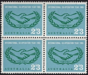 1965 2/3 International Co-Operation Year Block Of 4 Mint Never Hinged, Clean - Bild 1 von 1