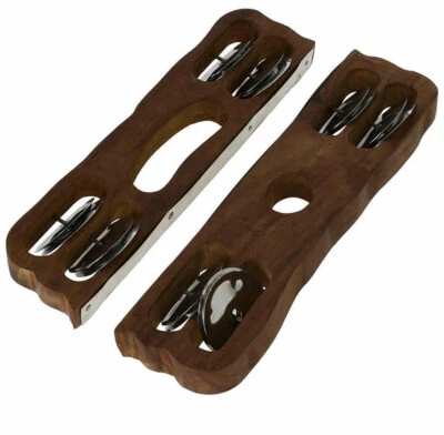 Hand Percussion Wooden Khartal Indian Musical Instrument - Image 1 of 4