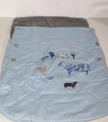 TAFTAN EN-442 Traktor Bauernhof Fußsack, 80 cm, hellblau - Bild 1 von 3