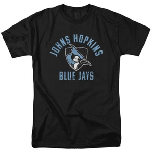 Johns Hopkins University Adult T-Shirt Blue Jays Logo, Black, S-5XL - Picture 1 of 7