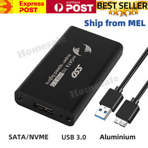 Portable MSATA SSD To USB 3.0 Converter Adapter Disk Box Caddy Case Enclosure
