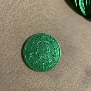 KREWE OF BACCHUS 2024 MINI GREEN KING "KEVIN DILLON" MARDI GRAS DOUBLOON - Picture 1 of 2