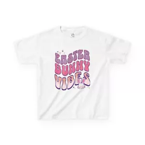 Easter Bunny Vibes Tee, Kids Shirt, Spring T-Shirt, Childrens Apparel, Cute - Picture 1 of 29