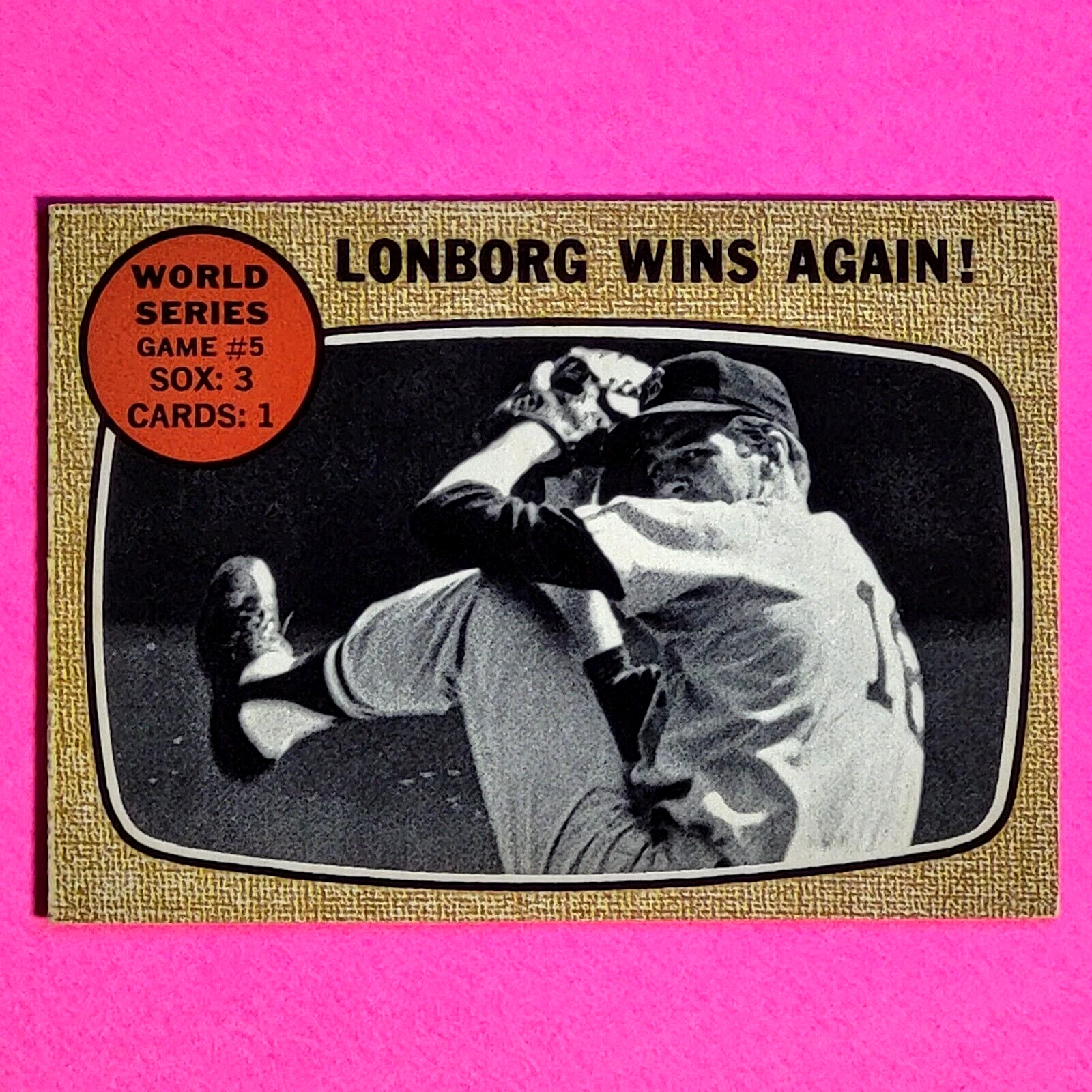 1968 O Pee Chee OPC Baseball #155 World Series Jim Lonborg Wins Again! VG Crease