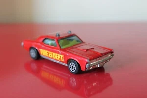 Corgi Juniors 3” MERCURY COUGAR XR7 Red FIRE CHIEF DEPT Diecast CAR Whizzwheels - Picture 1 of 8