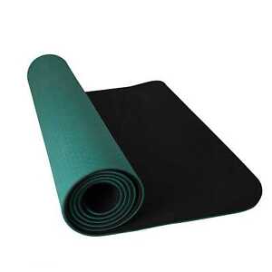 Esterilla de deporte para Yoga, Pilates, Fitness, Ecológica, Verde/Negro