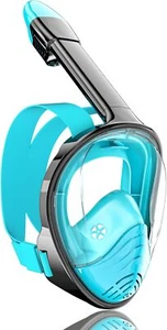 QingSong Full Face Snorkel Mask for Adults, Snorkeling Gear with S/M, Green - Picture 1 of 7